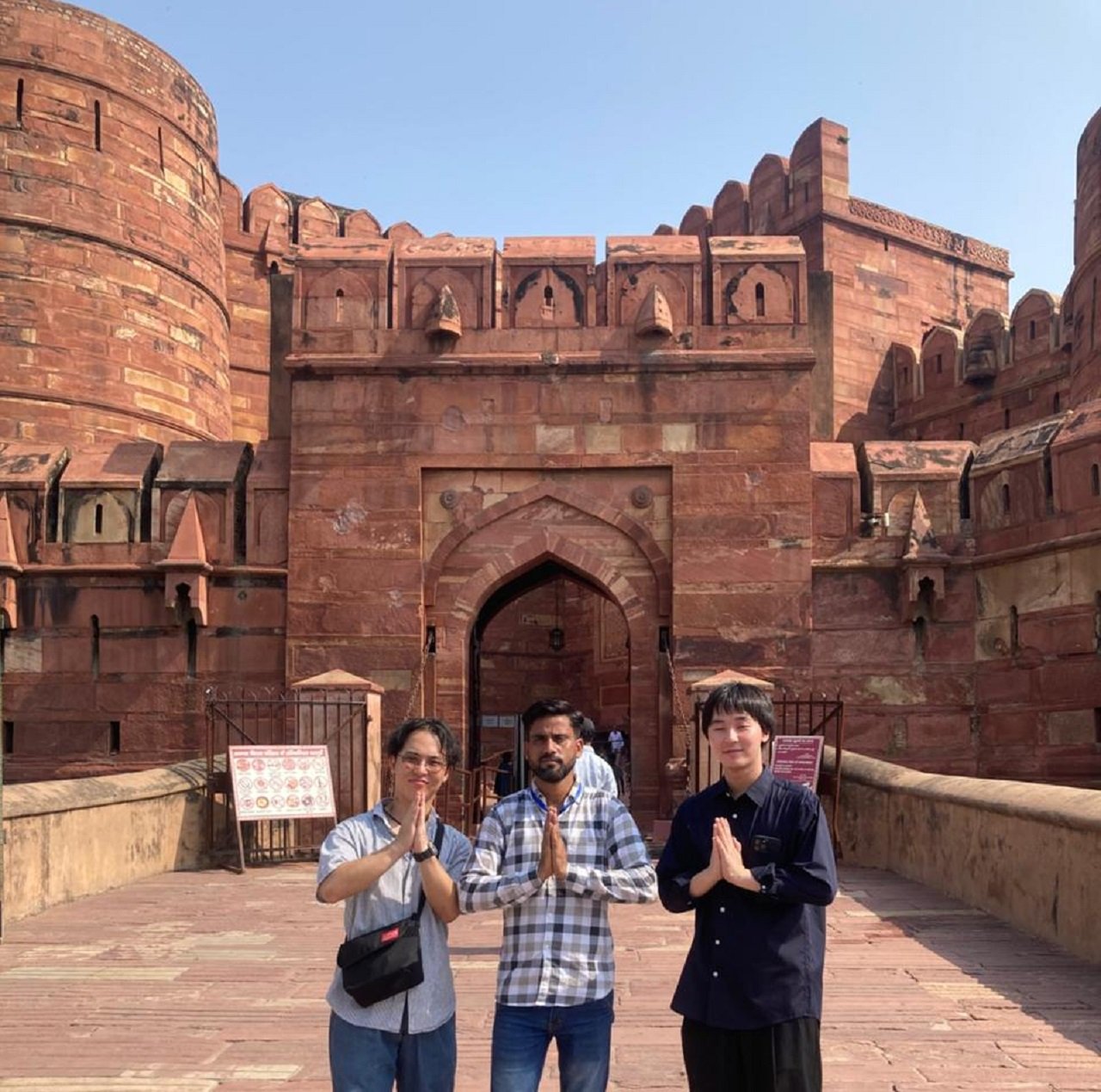 Guests exploring Agra Fort